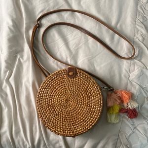 Rattan Style Crossbody Bag